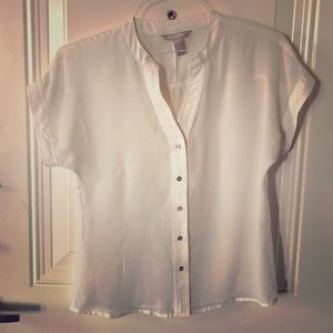Semi sheer button down top